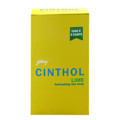 Cinthol Lime Refreshing Deo Soap 150 g (Pack of 5)